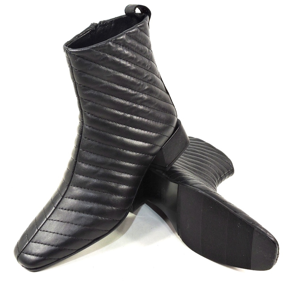 NAPOLEONI 🇮🇹 WOMEN'S BLACK SOFT LEATHER COMFORT ANKLE BOOTIE - Picture 7 of 8